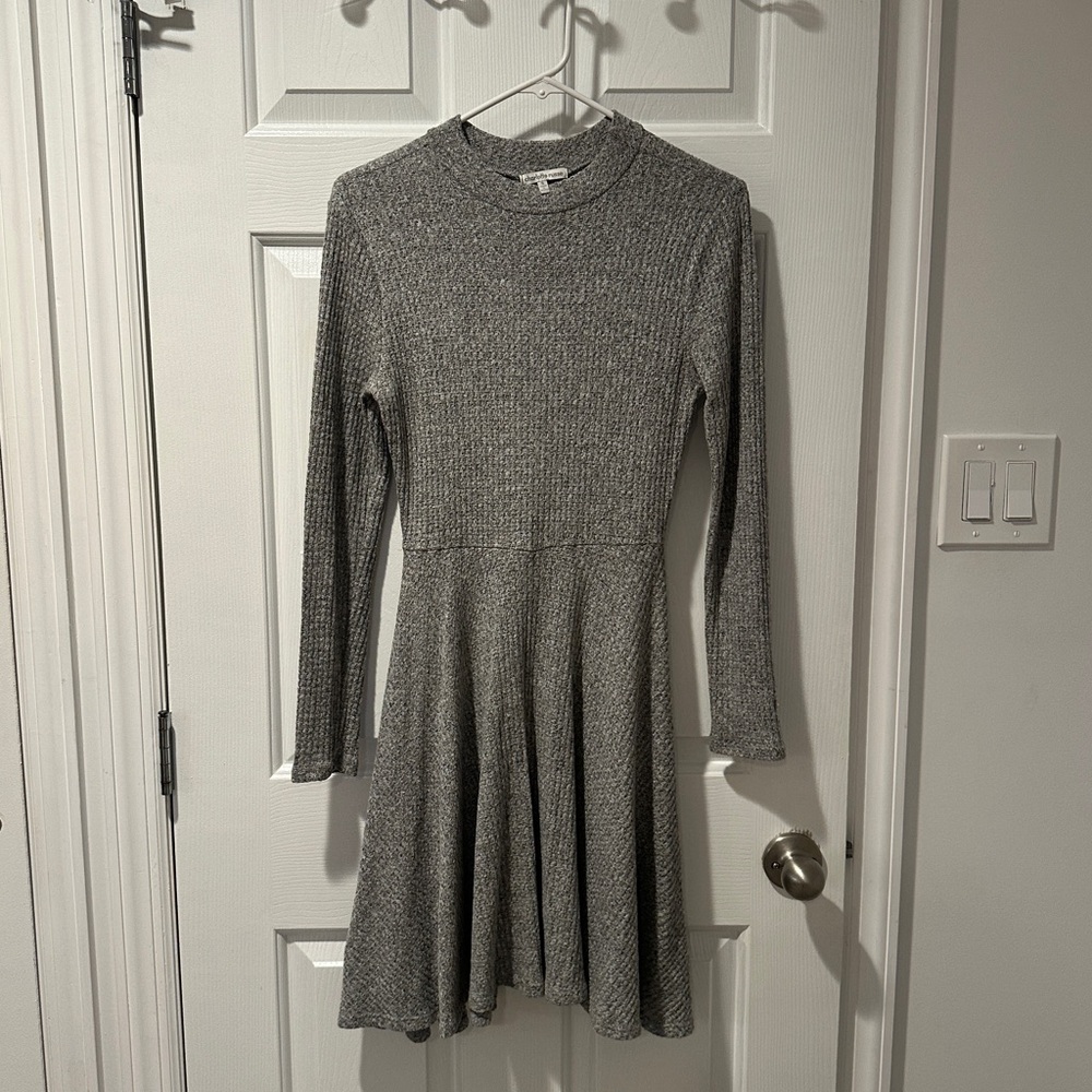 Grey sweater dress